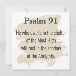 Convites Psalm 91 Scripture Card – Print or Download