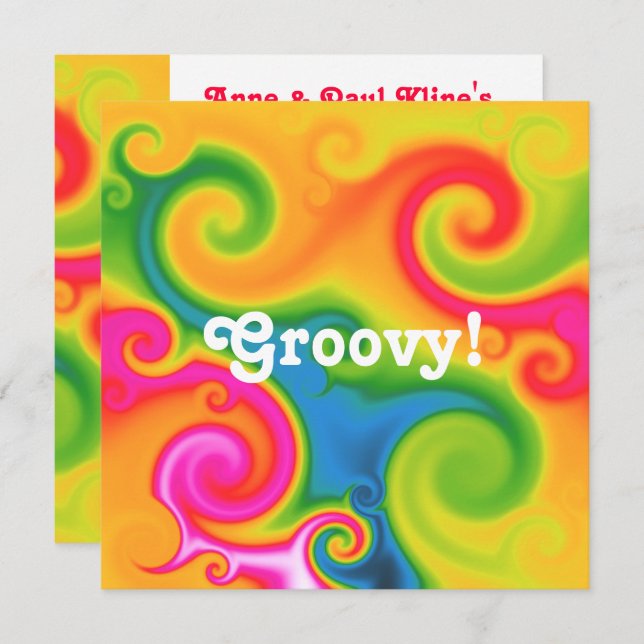 Convites Psicadélico (Frente/Verso)