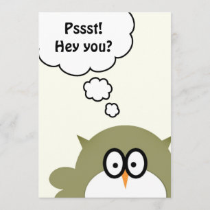 Convites Pssst! Hey você? A festa de aniversário convida