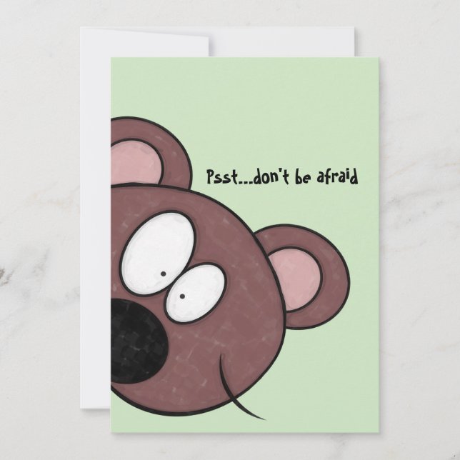 Convites Psst, não tenha medo, é o aniversário do seu amigo (Frente)