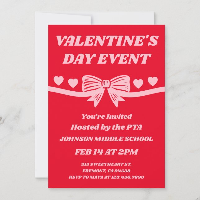 Convites PTA Valentine’s Day Event (Frente)