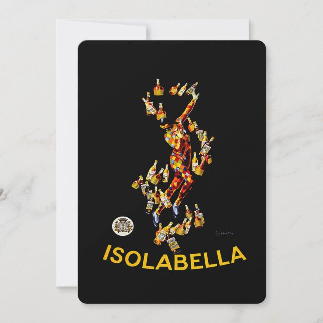 Convites Publicidade do Licor Isolabella de Leonetto Cappie (Frente)