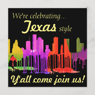 CONVITES PUDLES DE HOUSTON TEXAS SKYLINE -