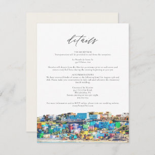 Convites PUERTO RICO Colorors Building Skyline Detail Card