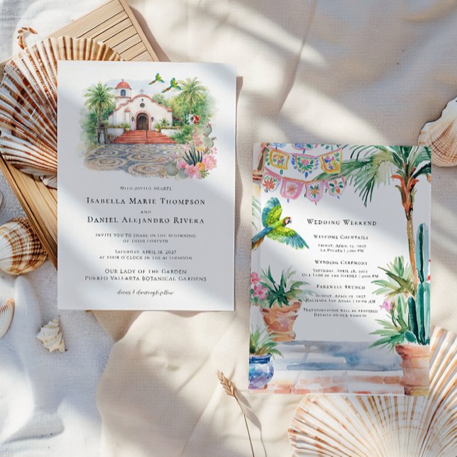 Convites Puerto Vallarta Chapel Wedding Invitation (Criador carregado)