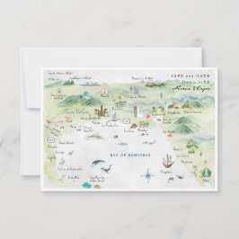 Convites Puerto Vallarta, México | Mapa de Itinerário de Ca