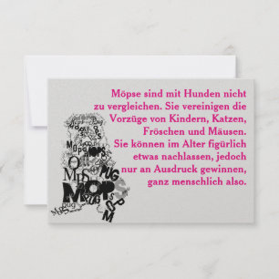 Convites Pug Dog Invants