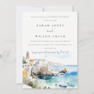 Convites Puglia Itália Paisagem Aquarela Casamento Aniversá