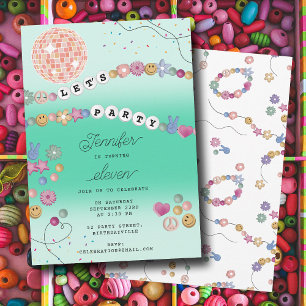 Convites Pulseira de Amizade Menina Jóias Festa de Aniversá