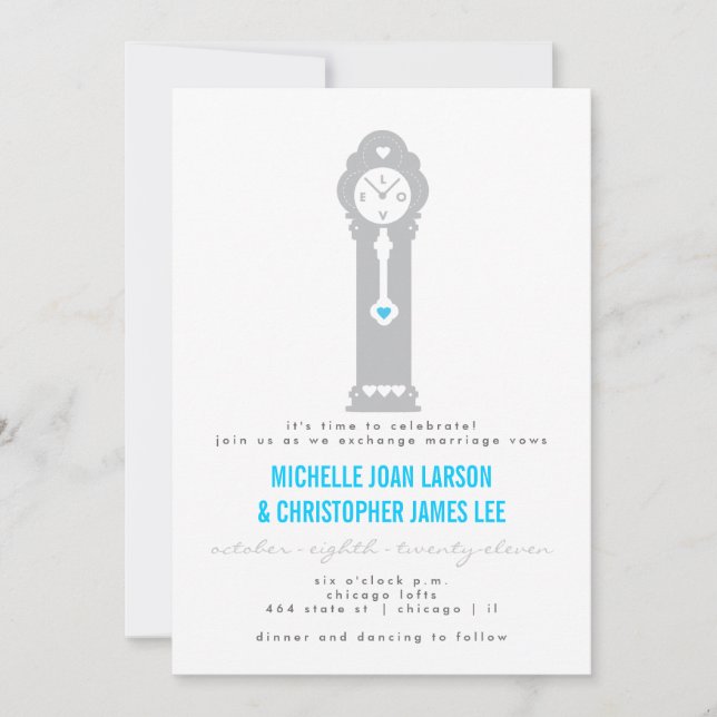 Convites Pulso de disparo moderno com os corações que (Frente)