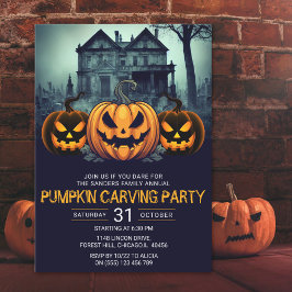 Convites Pumkin Carving Party Fun Halloween