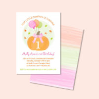 Pumpkin 1 rua Fall First Birthday Girl Party