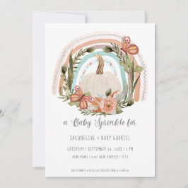 Convites Pumpkin Arco-Íris Mama Azul Escamudo Arte Flórida