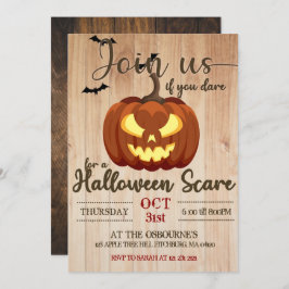 Convites Pumpkin Assaltado Fazendo Assusto De Halloween