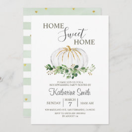 Convites Pumpkin Branco Agregando Famílias Greenery Festa F