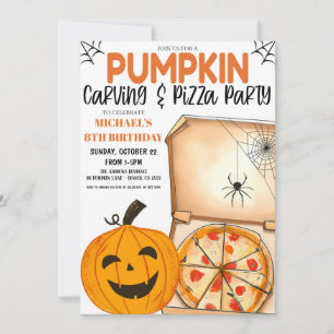 Convites Pumpkin Carving and Pizza Invation