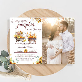 Convites Pumpkin Chá de fraldas Um Pequeno Invit De Abóbora