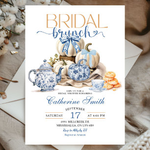 Convites Pumpkin Chinoiserie Bridal BrunChá de panela