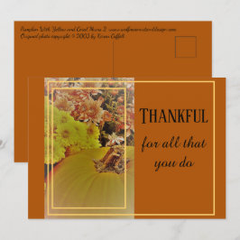 Convites Pumpkin E Mãe 2 / Obrigado / Cartão-postal de 5" x