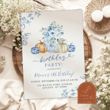 Pumpkin Fall Ginger Jar Chinoiserie Birday