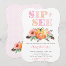Pumpkin Fall Sip and See New Baby Party