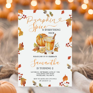 Convites Pumpkin Fall Spice e tudo o que é bom segundo aniv