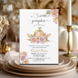 Convites Pumpkin Floral no Caminho do Chá de fraldas