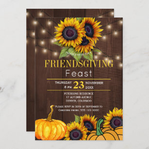 Convites Pumpkin Girassóis Rústicos Rios Rústicos Madeira D