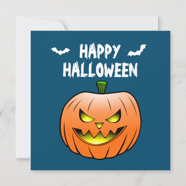 Convites Pumpkin Happy Halloween Card (Frente)