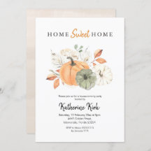 Pumpkin Home Sweet Home Housearming Party