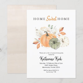 Convites Pumpkin Home Sweet Home Housearming Party