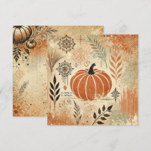 Convites Pumpkin Imprimível Rolo de Tinta Distorcida