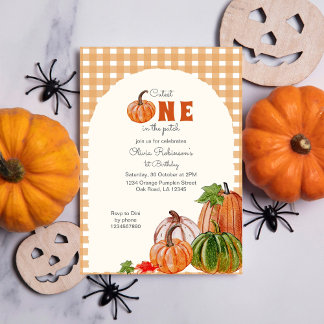 Convites Pumpkin mais leve no primeiro aniversario do Patch