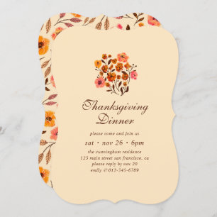 Convites Pumpkin Moderno - Ação de Graças
