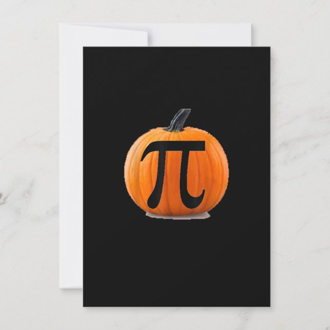 Convites Pumpkin Pi - Símbolo Halloween e Fall Math (Frente)