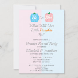 Convites Pumpkin Queda Revolução do Gênero