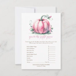 Convites Pumpkin rosa adivinha o jogo do preço certo
