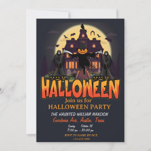 Convites Pumpkin Scary House, Festa do Planador de Hallowee