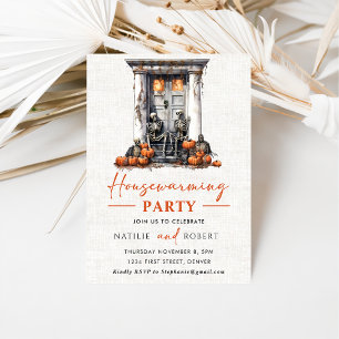 Convites Pumpkin Skeleton House Party