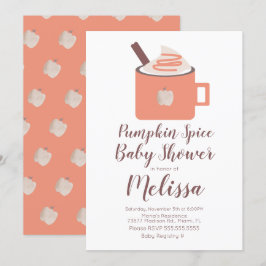 Convites Pumpkin Spice Café Campfire Mug Fall Chá de fralda