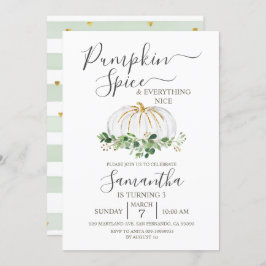 Convites Pumpkin Spice e tudo o que é bom aniversário de 3