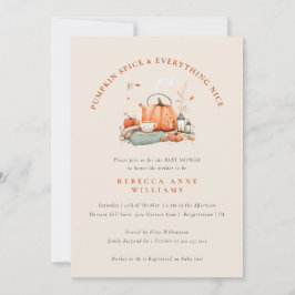 Convites Pumpkin Spice e tudo o que é legal - Chá de fralda