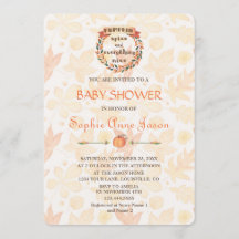 Pumpkin Spice Queda Chá de fraldas de Ação de Graç