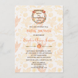 Convites Pumpkin Spice Queda Chá de panela de Ação de Graça