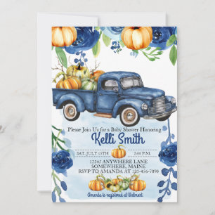 Convites Pumpkin VINTAGE Truck Baby Shower Invasões