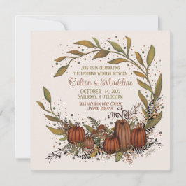Convites Pumpkin Wreath Fall Autumn Inspirivity Weding