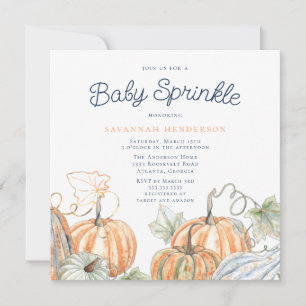 Convites Pumpkins Baby Sprinkle