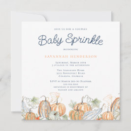 Convites Pumpkins Casais Chá de fraldas Sprinkle