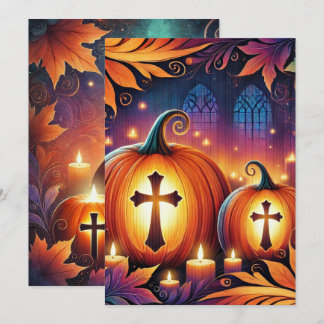 Convites Pumpkins de Halloween Cristão Vibrante Imprimível