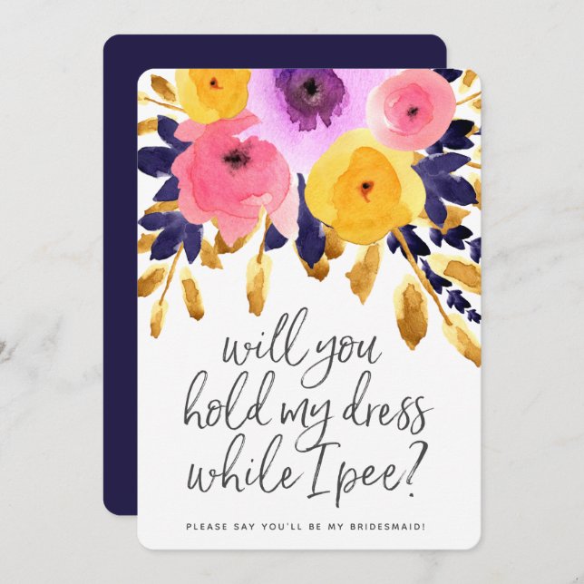 Convites Punchy Petals | Festa de Casamento (Frente/Verso)